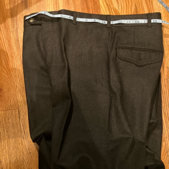 Vintage John Alexander Dark Brown Wool Men’s Dress Pant 34x32 - Picture 5 of 7